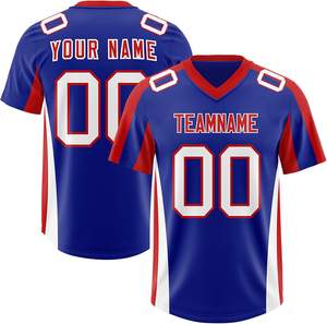 Conjunto de camiseta de fútbol americano personalizado para equipos juveniles y adultos con marca de equipo y detalles de jugador personalizados - Product Image 1