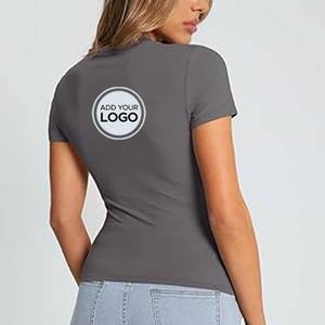 Camisetas para mujer a granel, camisetas de manga corta de algodón con cuello redondo, camisetas a granel de colores surtidos para damas - Product Image 4