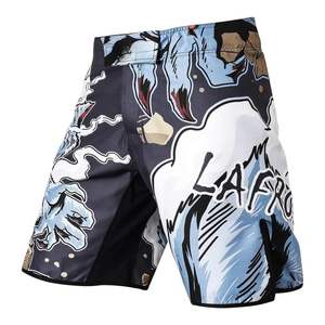 High Slit Grappling Compresión Stretch Fit Cintura elástica Pantalones cortos MMA sublimados de alta calidad Totalmente - Product Image 5