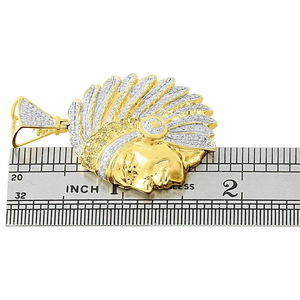 Pendentif Hip-Hop pour Homme en Diamant Créé 2CT Round Cut Lab Finition Or Deux Tons 14K - Product Image 3