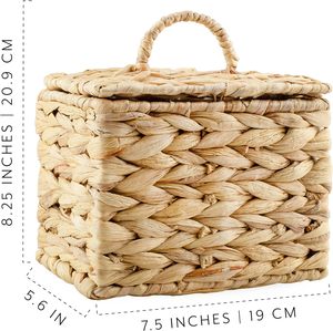 Panier de rangement rectangulaire tissé en gros Boîte Jacinthe d'eau Porte-dosette pour lave-vaisselle/dosettes de linge - Product Image 3