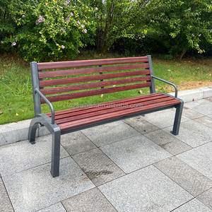 OEM Cheap Assembled Zinc Alloy Street <strong>Bench</strong> Patio <strong>Benches</strong> <strong>Metal</strong> with Backrest and Armrest - Product Image 3