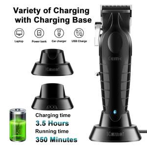 Kit de coupe de cheveux sans fil professionnel pour hommes, tondeuses à barbe électriques, tondeuses à lame en T, tondeuse alimentée par batterie USB - Product Image 4