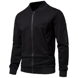 Chaqueta de béisbol universitaria de algodón con estampado de logotipo personalizado para hombre - Product Image 1