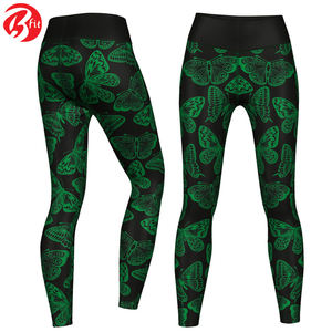 Mallas de entrenamiento de moda con estampado de sublimación, mallas de yoga para gimnasio de cintura alta para mujer - Product Image 2