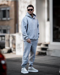 Vente en gros 2025 Survêtement d'hiver pour hommes et unisexe, design personnalisé, survêtement en molleton 2 pièces avec veste zippée, options de logo personnalisé - Product Image 3