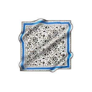 Pañuelo Largo de Seda 100% con Patrón Geométrico, Diseño Personalizado, Accesorio de Invierno - Product Image 1