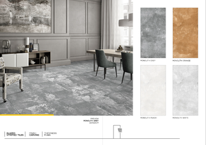 กระเบื้องปูพื้นพอร์ซเลนดีไซน์ทันสมัย ขนาด 600x1200 มม. 60*120 ซม. ผิวด้านเคลือบเงา หนา 8 มม. สำหรับใช้ภายใน จากประเทศอินเดีย - Product Image 6