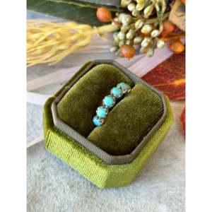 Southwest Handmade Kingman Turquoise Sterling Silver Boho <b>Statement</b> <b>Ring</b> - Product Image 3