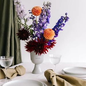 Florero de Metal de nuevo diseño con Base, florero Floral decorativo hecho a mano para mesa de hogar y boda de Color Rosa bebé - Product Image 5