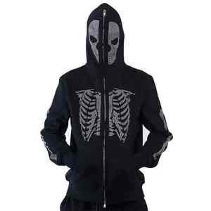 Sudadera con capucha personalizada con cremallera completa, sudadera de lana de algodón unisex, sudadera de gran tamaño elegante informal a la moda cálida y ligera - Product Image 2