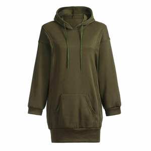 เสื้อฮู้ดดี้ผู้หญิงสีพื้น ระบายอากาศได้ดี ทรงโอเวอร์ไซส์ ใส่สบาย แขนยาว หนา มีกระเป๋า ป้องกันรอยยับ เหมาะสำหรับฤดูหนาว - Product Image 2