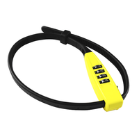 Antivols à câble combinés haut de gamme OEM pour cyclistes et vélos d'enfants, en alliage de zinc et acier, sécurité pour vélos, noir, longueur effective 45 cm