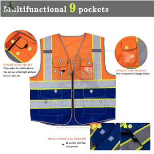 เสื้อกั๊กนิรภัยแบบกันน้ำ ANSI Class 1 ดีไซน์โดดเด่น ผลิตจากผ้าฝ้าย/โพลีเอสเตอร์ สวมใส่สบาย พร้อมโลโก้สั่งทำได้ คุณภาพสูง เหมาะสำหรับงานกลางแจ้ง - Product Image 3