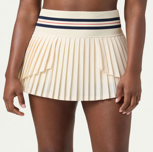Falda de tenis de cintura alta para mujer de alta calidad Ropa deportiva de poliéster transpirable con nombre y bolsillos personalizables del equipo OEM - Product Image 1
