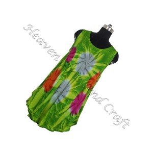 Bohème Beach Wear rayonne robe été plage porter indien rayonne Sari dames mode Maxi rayonne robe attrayante cravate teinture longue ouverte - Product Image 1