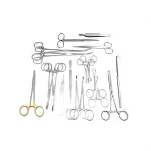 Juego de Instrumentos Médicos Veterinarios Personalizados al por Mayor, Kit Quirúrgico de Esterilización Felina de 18 Piezas con Fuente de Alimentación Manual, de Pakistán - Product Image 1