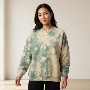 Unisex <b>Tie</b>-<b>Dye</b> Crew Neck <b>Sweatshirt</b> Oversized Regular Sleeve Knitted Casual Spring Pullover - Product Image 4
