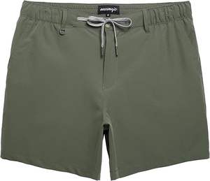 กางเกงวิ่งผ้าฝ้ายใส่สบายสำหรับผู้ชาย ดีไซน์ยืดหยุ่นระดับกลางเอว เหมาะสำหรับออกกำลังกายหรือใส่ในฤดูร้อน ลายเรียบ - Product Image 1