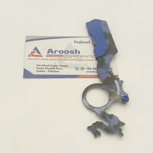 Rasoir à doigt manuel en acier inoxydable solide professionnel en gros avec logo personnalisé bleu noir outil de barbier écologique et durable - Product Image 6