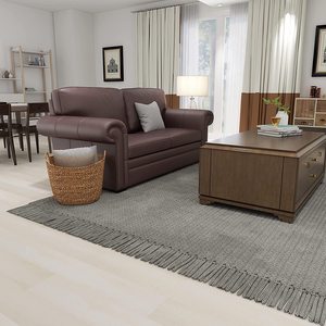 Whism — panier décoratif en osier tissé, jonc de mer, avec poignées arquées, marron naturel et rustique, comme accessoire de rangement - Product Image 3