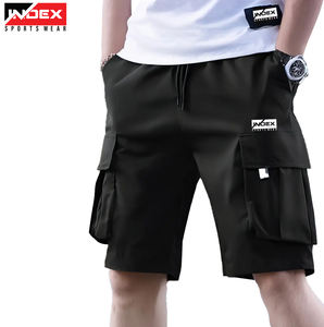 Vente en gros de shorts de plage décontractés pour hommes 100% coton couleur personnalisée taille élastique séchage rapide solide imprimé numérique de haute qualité - Product Image 5
