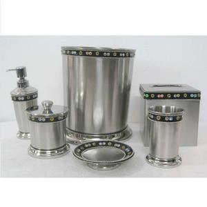 Precio asequible Juego de tocador en chapa Juego de baño de lujo Accesorios de baño modernos Juego de baño de lujo asequible barato - Product Image 2