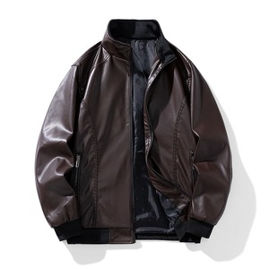 Veste de mode élégante de qualité supérieure, vente en gros, veste à col montant personnalisée avec fermeture éclair pour hommes, fabrication de vestes en peau de mouton - Product Image 2