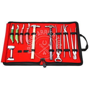Best Seller Kit de herramientas de cuidado de pezuñas de herradura, cuchillo de bucle grande, cortador de uñas de corte frontal, pinzas de herradura para caballos, amortiguador de pezuñas - Product Image 1