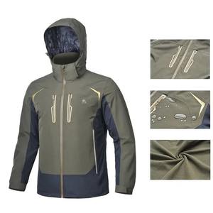 Chaqueta de lluvia impermeable con cinta de costura completa con capucha a prueba de viento 3 capas Material de carcasa para exteriores Chaqueta Deportiva Chaquetas para exteriores - Product Image 3