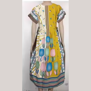 Conjunto de ropa de dormir informal de verano de talla grande para mujer, pantalones Jumbo de rayón con estampado Floral, cintura elástica hasta la rodilla, manga corta, Color sólido Simple - Product Image 3