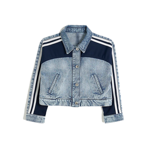 Mosaic Impex Wholesale Ladies Spring and Autumn Plus Size Short Denim Jacket Women Drop Shoulder Washed Stylish Denim Jackets - Product Image 6
