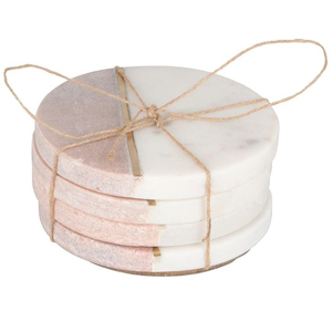 Posavasos de madera para decoración del hogar, Juego de 4 posavasos redondos de metal dorado de diseño, para hoteles y restaurantes, el más vendido, 2022 - Product Image 6