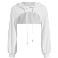 Sudadera con Capucha Corta de Invierno de Alta Calidad, Venta Directa de Fábrica, Impresión Digital, Colores Personalizados, Fabricación en Pakistán, para Mujer