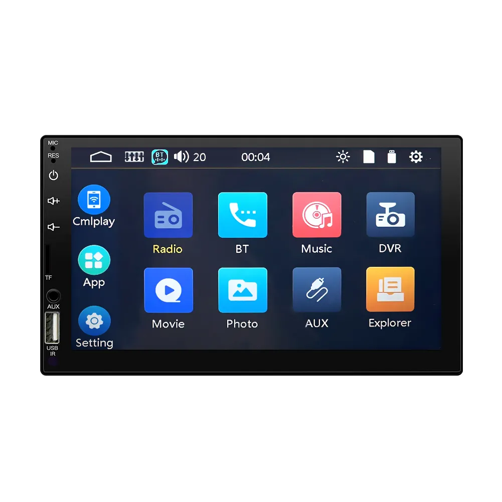 Mobil Dasbor Android 7 Inci Universal, 1 Pemutar MP5 16G, Interkoneksi Ponsel, Pemutar Dvd Mundur, Gps Bluetooth 7023C