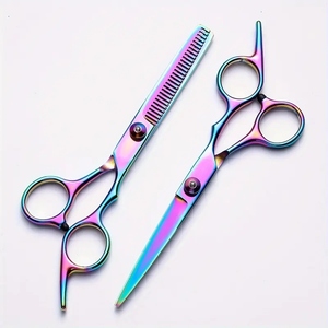 Ciseaux de coupe de cheveux professionnels à poignée antidérapante Ciseaux de coiffeur en acier, outils de coiffure de salon pour stylistes - Product Image 6