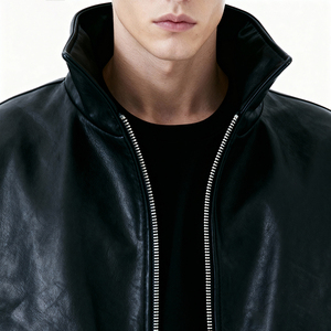<b>Top</b> Trending Men's Genuine <b>Leather</b> <b>High</b> Street Racing Streetwear Winter Jacket-Waterproof & Breathable OEM Service - Product Image 4