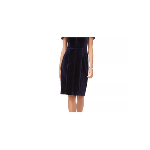 Abito tubino in velluto blu navy senza spalline da donna Vince Camuto, comodo con decorazioni di paillettes, taglie XS-XL per serate di gala - Product Image 2