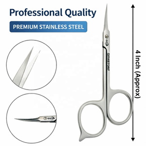 Ciseaux à cuticules professionnels à pointe fine incurvée, en acier inoxydable, beauté, précision, haute qualité, manucure, pédicure, soin des ongles - Product Image 2