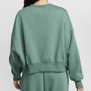 ชุดวอร์มเรียบง่ายแบบขายส่ง เสื้อคอกลมมีโลโก้ กางเกงวอร์มสำหรับผู้หญิง ชุดเซ็ต 2 ชิ้น - Product Image 2