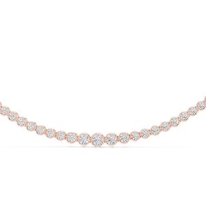 VDS 18KT Solid White Gold Luxury <b>Tennis</b> <b>Necklace</b> IGI Certified HI-VSSI Natural Diamond Bezel Setting Brilliant Cut Weddings - Product Image 4
