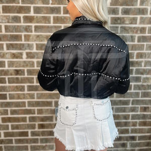 Veste matelassée à strass de style universitaire pour hommes Taille, logo et design personnalisés Vestes matelassées pour veste universitaire de la saison d'hiver - Product Image 2