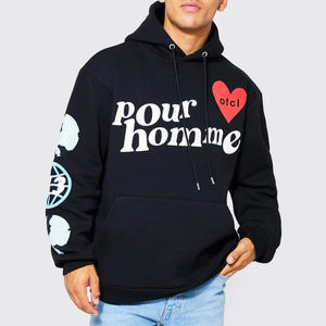 Sudaderas con capucha de lana de algodón de alta calidad Unisex logotipo personalizado Puff impreso pantalla impresa peso pesado francés Terry en relieve ropa hombres - Product Image 1