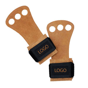 Poignées de gymnastique en cuir pour barres, haltérophilie et tractions - Product Image 3