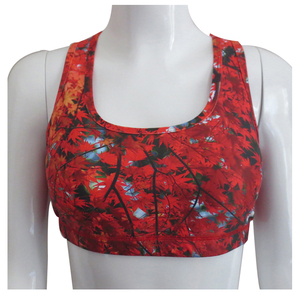 Soutien-gorge de sport dos nageur à maintien élevé pour femme grande taille, avec logo personnalisé motif grue, 100 % nylon - Product Image 6