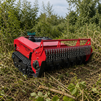 Broyeur à chenilles diesel télécommandé CE, directement de l'usine, pour la remise en état des terrains en pente en montagne