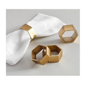 Servilletero de la mejor calidad con acabado a mano, decoración clásica de mesa de lujo, vajilla de Metal de aluminio WeddingPearl - Product Image 3