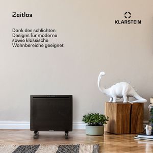 Radiateur Convecteur Mural Portable 1000W avec Minuteur 7 Jours IP24 pour Pièces jusqu'à 10 m² 3,2 kg Noir - Product Image 3