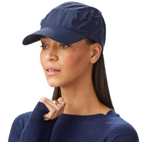 Casquette de baseball sportive en coton 6 panneaux Scout Navy UPF 40+ réglable, imperméable, respirante, performante, unisexe, brodée, pour l'extérieur