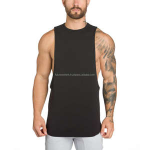 Custom Logo <b>Men</b> <b>Tank</b> <b>Tops</b> Polyester Quick Dry Spandex Knitted Sporty Singlet Plain Blank Gym Quick Dry Breathable Workout <b>Tops</b> - Product Image 2